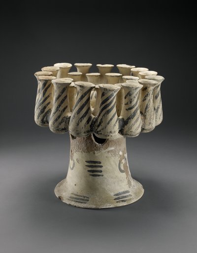 Kernos with two rows of containers and central bowl, Early Cycladic III Period by Greek